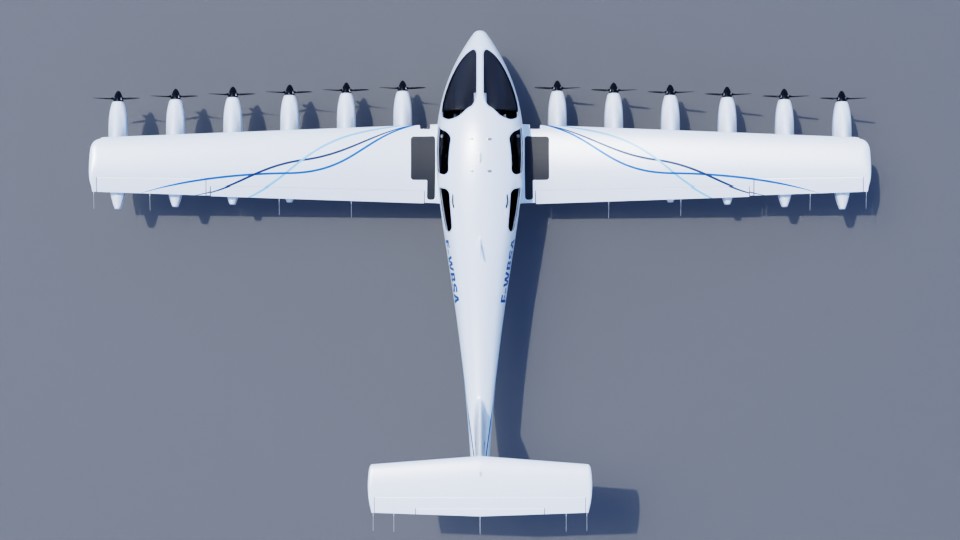 Dragonfly vu de dessus — dimensions
